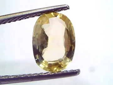 2.98 Ct GII Certified Unheated Untreated Natural Ceylon Yellow Sapphire