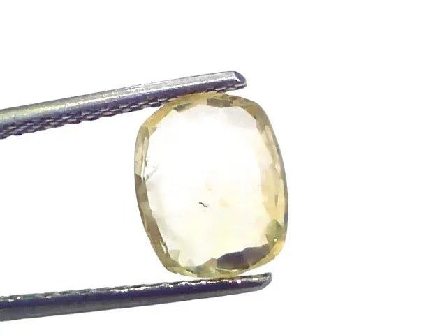 2.98 Ct Certified Unheated Untreated Natural Ceylon Yellow Sapphire - Venus Gems