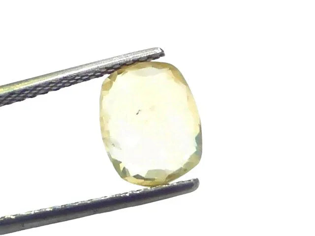2.98 Ct Certified Unheated Untreated Natural Ceylon Yellow Sapphire - Venus Gems