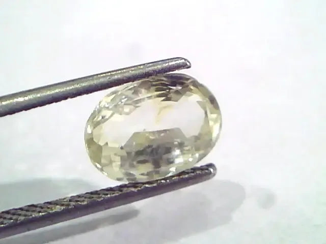 3.05 Ct Unheated Untreated Natural Ceylon Yellow Sapphire Gemstone - Venus Gems