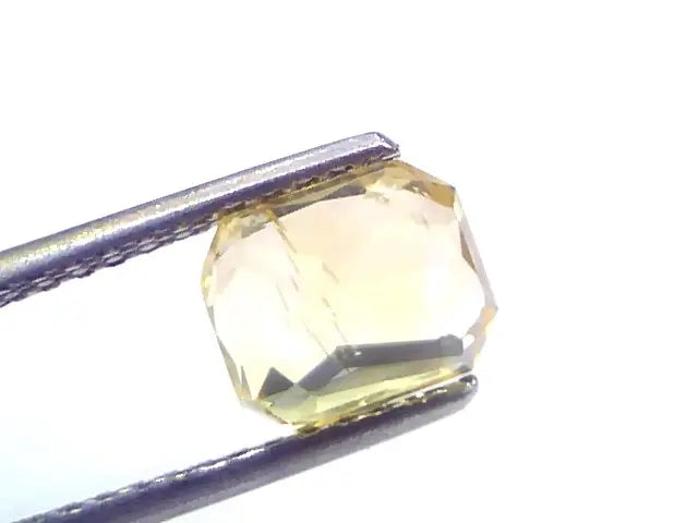 2.99 Ct IGI Certified Unheated Untreated Natural Ceylon Yellow Sapphire AAA
