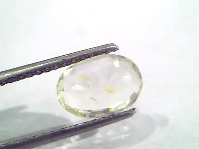 3.05 Ct Unheated Untreated Natural Ceylon Yellow Sapphire Gemstone - Venus Gems
