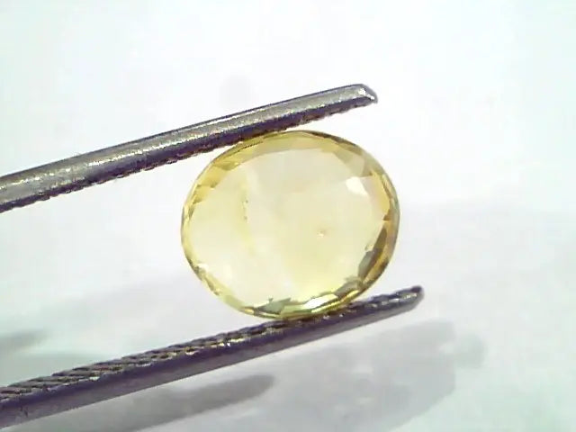 3.00 Ct Unheated Untreated Natural Ceylon Yellow Sapphire Pukhraj