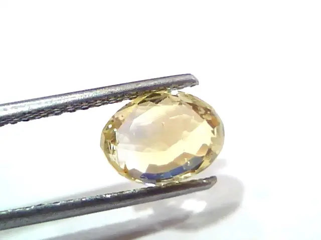 3.00 Ct Unheated Untreated Natural Ceylon Yellow Sapphire Pukhraj