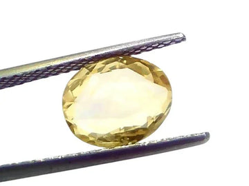 2.99 Ct IGI Certified Unheated Untreated Natural Ceylon Yellow Sapphire - Venus Gems