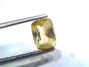2.99 Ct IGI Certified Unheated Untreated Natural Ceylon Yellow Sapphire