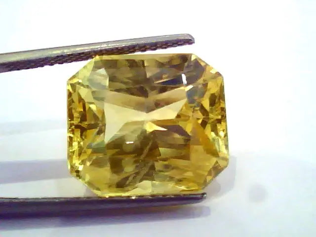 Huge 21.06 Ct Unheated Untreated Natural Ceylon Yellow Sapphire AAAAA
