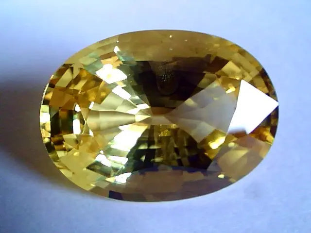 Huge 21.46 Ct Unheated Untreated Natural Ceylon Yellow Sapphire