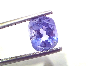 Natural Ceylon Blue Sapphire by Venus Gems, 2.30 carats, unheated, showcasing a vibrant blue hue and brilliant cut.