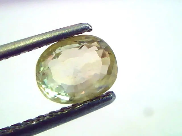 2 Ct Unheated Untreated Natural Ceylon Yellow Sapphire/Pukhraj