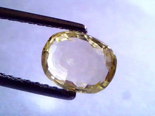 2 Ct Unheated Untreated Natural Ceylon Yellow Sapphire Pukhraj