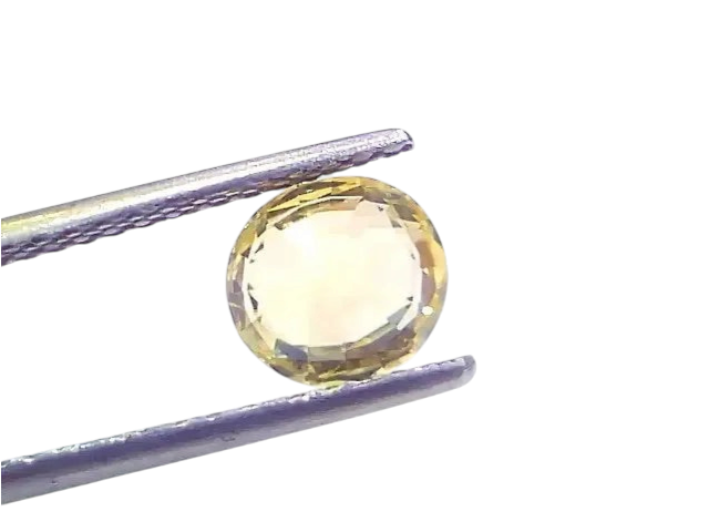 2.07 Ct Certified Unheated Untreated Natural Ceylon Yellow Sapphire - Venus Gems
