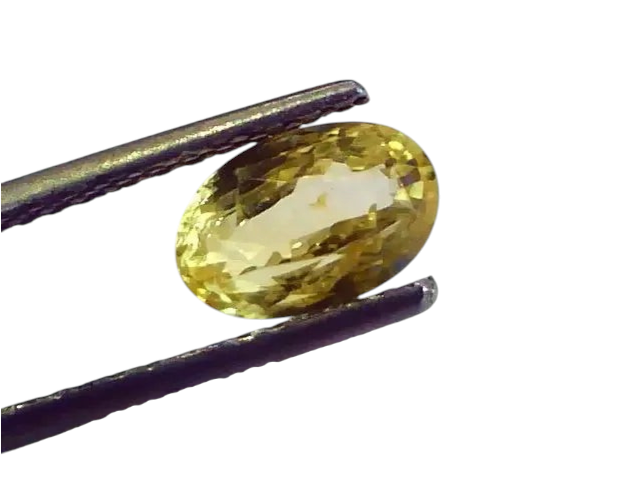 2.17 Ct Unheated Untreated Natural Ceylon Yellow Sapphire Stone - Venus Gems