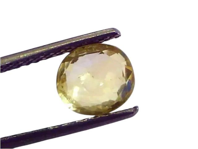 2.08 Ct Unheated Untreated Natural Ceylon Yellow Sapphire Pukhraj - Venus Gems