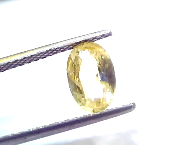 2.10 Ct Unheated Untreated Natural Ceylon Yellow Sapphire Gemstone - Venus Gems