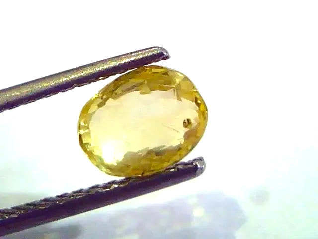 2.08 Ct Unheated Untreated Natural Ceylon Yellow Sapphire Pukhraj - Venus Gems