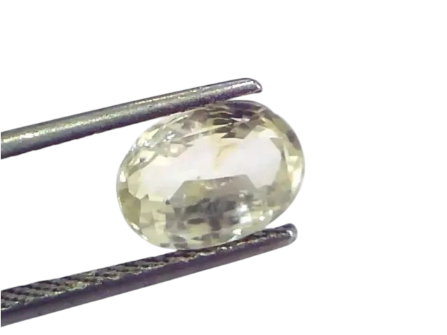 3.05 Ct Unheated Untreated Natural Ceylon Yellow Sapphire Gemstone - Venus Gems