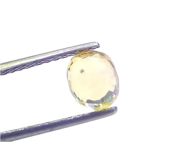 2.03 Ct Certified Unheated Untreated Natural Ceylon Yellow Sapphire - Venus Gems