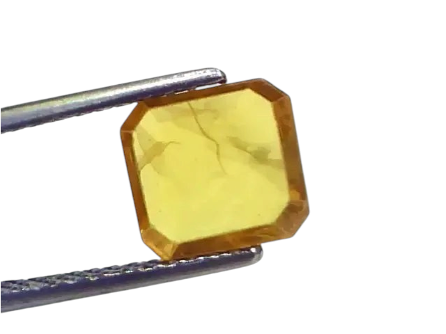 2.39 Ct Natural Yellow Sapphire Pukhraj Jupiter Gemstone (Heated) - Venus Gems
