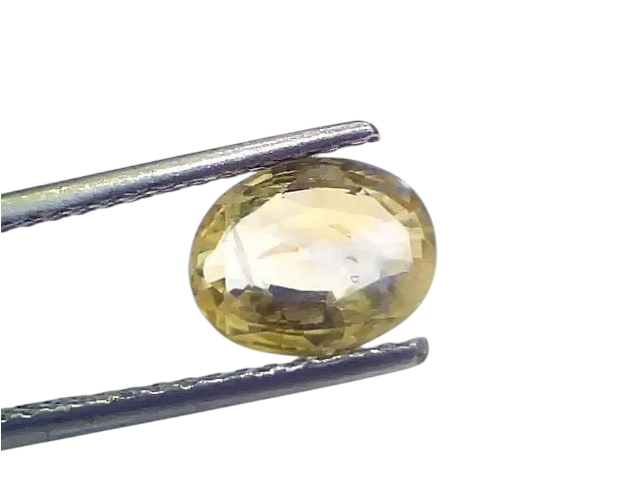 2.35 Ct Certified Unheated Untreated Natural Ceylon Yellow Sapphire - Venus Gems