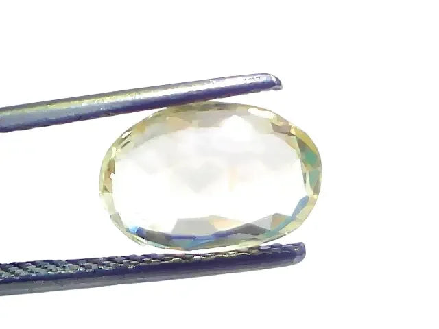 3.64 Ct Certified Unheated Untreated Natural Ceylon Yellow Sapphire Pukhraj - Venus Gems