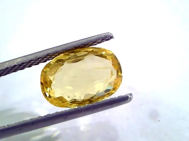 3.01 Ct Unheated Untreated Natural Ceylon Yellow Sapphire Stone