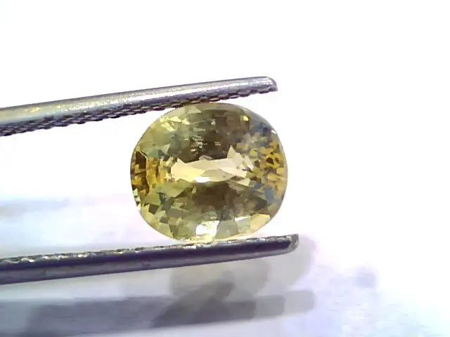 3.00 Ct IGI Certified Unheated Untreated Natural Ceylon Yellow Sapphire