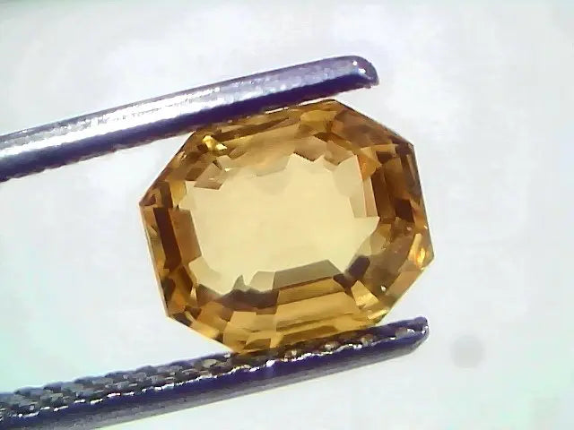 3.00 Ct IGI Certified Unheated Untreated Natural Ceylon Yellow Sapphire AAAAA
