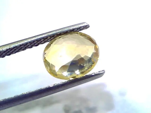 3.00 Ct IGI Certified Unheated Untreated Natural Ceylon Yellow Sapphire