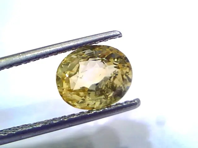 3.00 Ct IGI Certified Unheated Untreated Natural Ceylon Yellow Sapphire