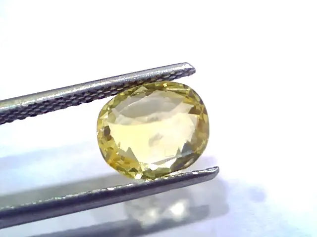 3.00 Ct IGI Certified Unheated Untreated Natural Ceylon Yellow Sapphire