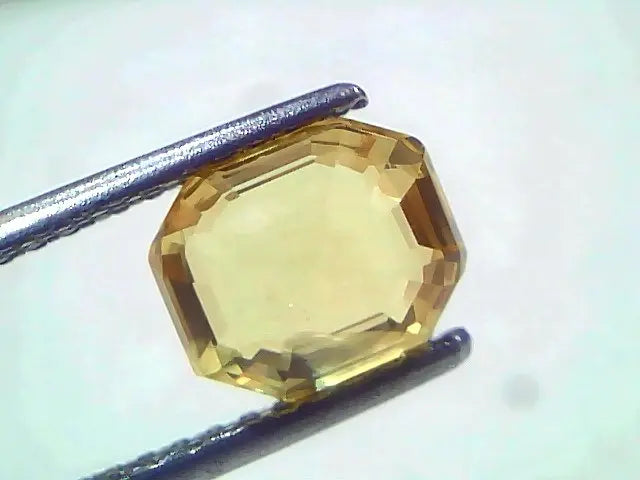 3.00 Ct IGI Certified Unheated Untreated Natural Ceylon Yellow Sapphire AAAAA