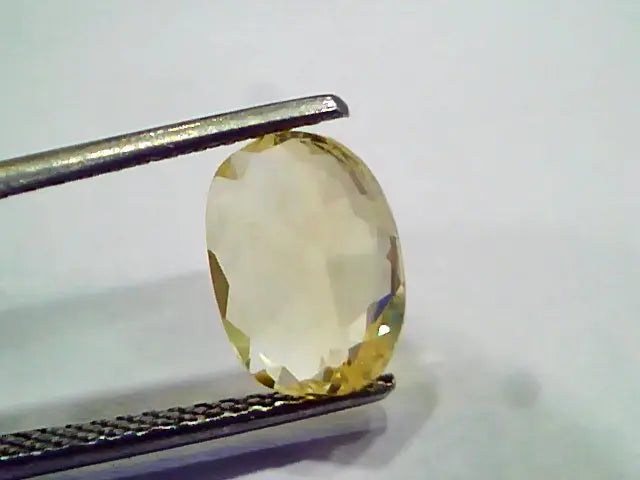 3.00 Ct GII Certified Unheated Untreated Natural Ceylon Yellow Sapphire