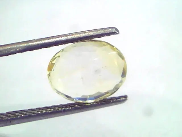3.00 Ct IGI Certified Unheated Untreated Natural Yellow Sapphire Pukhraj