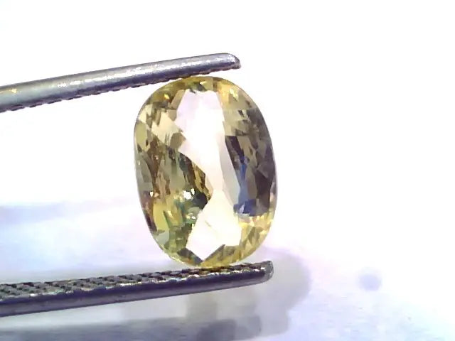 3.00 Ct GII Certified Unheated Untreated Natural Ceylon Yellow Sapphire