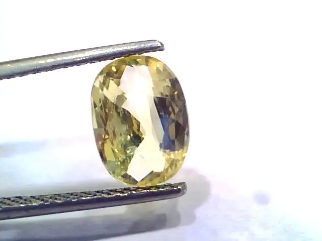 3.00 Ct GII Certified Unheated Untreated Natural Ceylon Yellow Sapphire