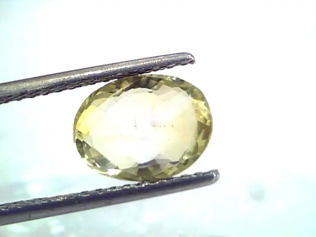 3.00 Ct IGI Certified Unheated Untreated Natural Yellow Sapphire Pukhraj