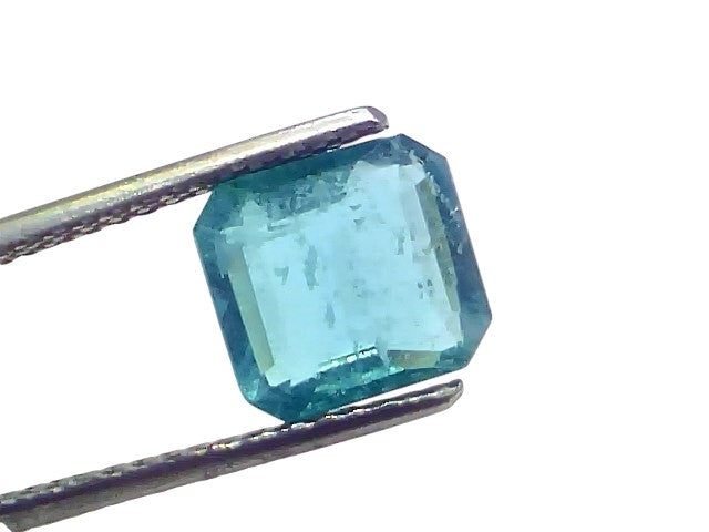 Natural Zambian Emerald by Venus Gems, 3.00 carats, octagonal cut, vibrant green color, certified untreated gemstone.