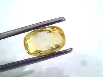 3.01 Ct Unheated Untreated Natural Ceylon Yellow Sapphire Stone