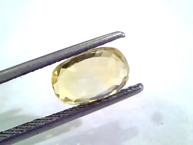 3.01 Ct Unheated Untreated Natural Ceylon Yellow Sapphire Stone