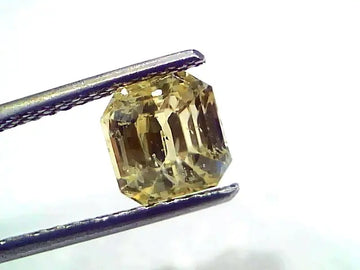 3.01 Ct IGI Certified Unheated Untreated Natural Ceylon Yellow Sapphire AAA