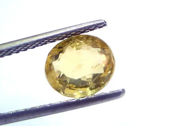 3.01 Ct IGI Certified Unheated Untreated Natural Ceylon Yellow Sapphire AAA