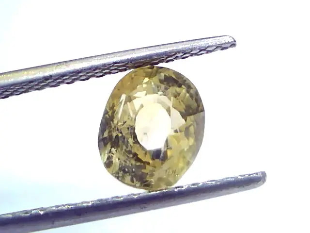 3.03 Ct Unheated Untreated Natural Ceylon Yellow Sapphire Gems