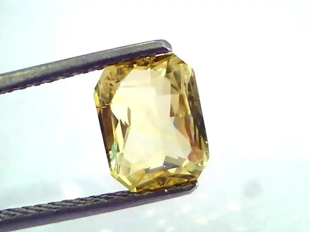 3.01 Ct IGI Certified Unheated Untreated Natural Ceylon Yellow Sapphire
