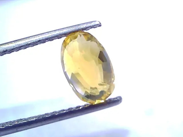 3.02 Ct Unheated Untreated Natural Ceylon Yellow Sapphire Pukhraj