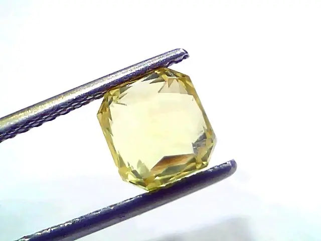 3.01 Ct IGI Certified Unheated Untreated Natural Ceylon Yellow Sapphire AAA