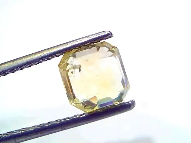 3.01 Ct IGI Certified Unheated Untreated Natural Ceylon Yellow Sapphire AAA