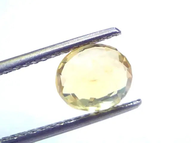 3.01 Ct IGI Certified Unheated Untreated Natural Ceylon Yellow Sapphire AAA