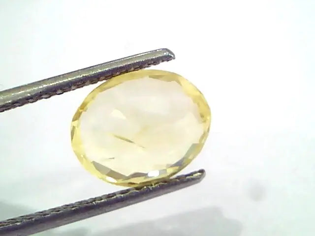 3.01 Ct IGI Certified Unheated Untreated Natural Ceylon Yellow Sapphire