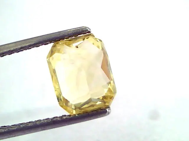 3.01 Ct IGI Certified Unheated Untreated Natural Ceylon Yellow Sapphire